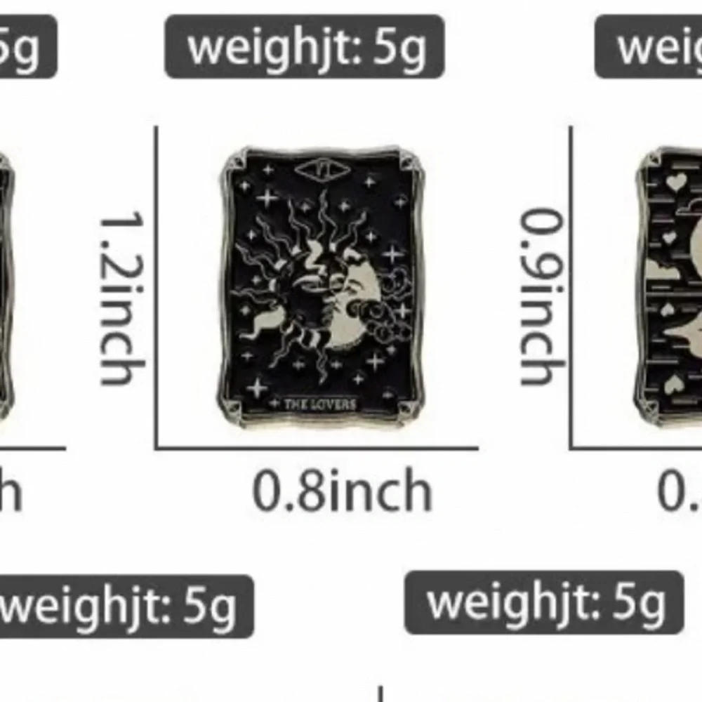 $1 TAROT CARD PIN/BROOCH. ENAMEL/METAL. NEW. $1 WITH ANY $10 ORDER OR MORE - Picture 8 of 16